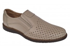 Pantofi barbati Sport de vara cu perforatii - Piele Naturala Bej GKR507BEJ